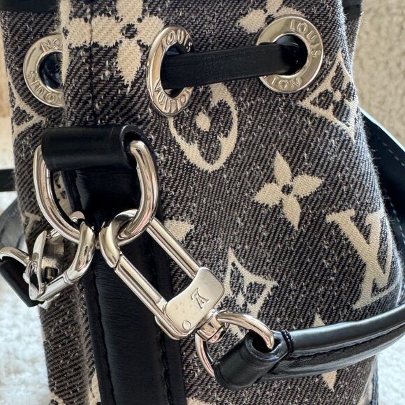 Louis Vuitton Noe NM Handbag Monogram Denim Nano - Picture 6 of 6